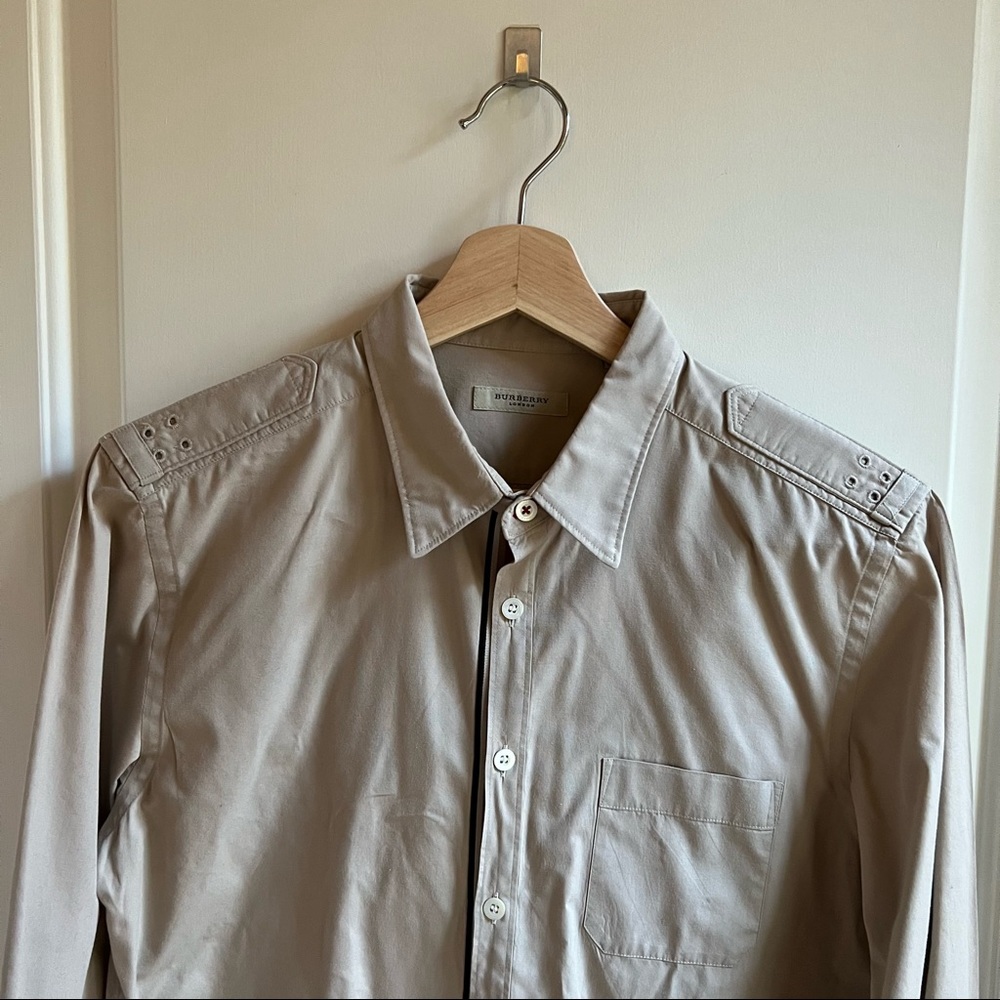Burberry London Military Inspired Button Down Shirt